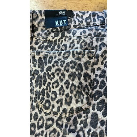 KUT FROM THE KLOTH DONNA ANKLE SKINNY LEOPARD PRINT JEANS WOMENS SIZE 2 NEW - Picture 12 of 12